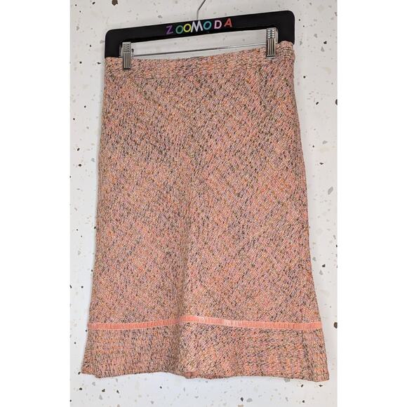 Gap Y2K Trumpet Skirt size 2 Pink Yellow Tweed - Picture 1 of 5